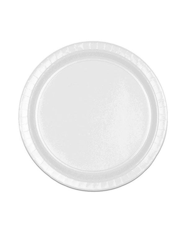 White Dessert Paper Plates - 18cm (8pk)