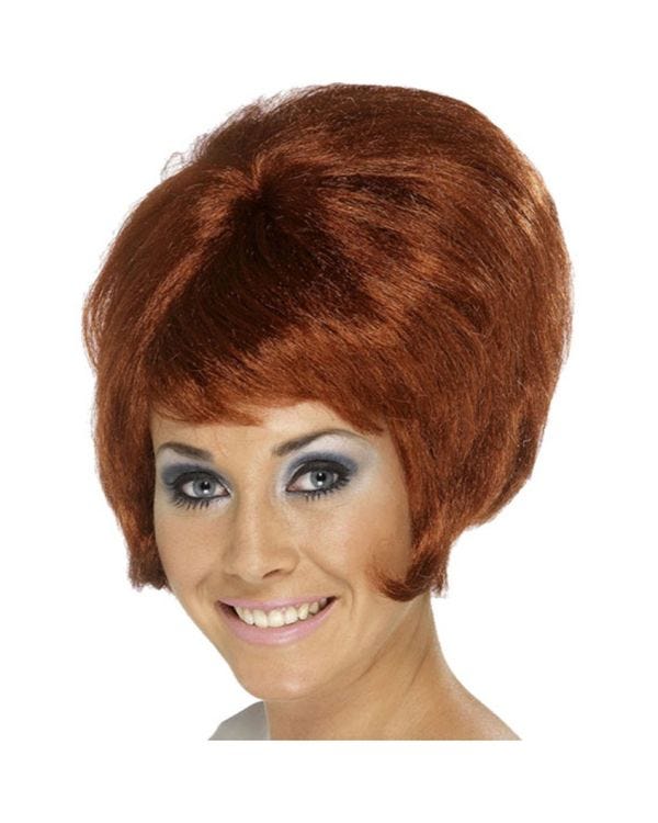 60s Auburn Beehive Wig