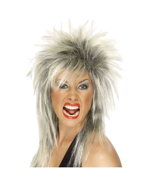 80s Blonde Rock Diva Wig