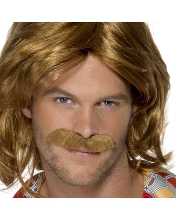 70s Auburn Wig &amp; Moustache