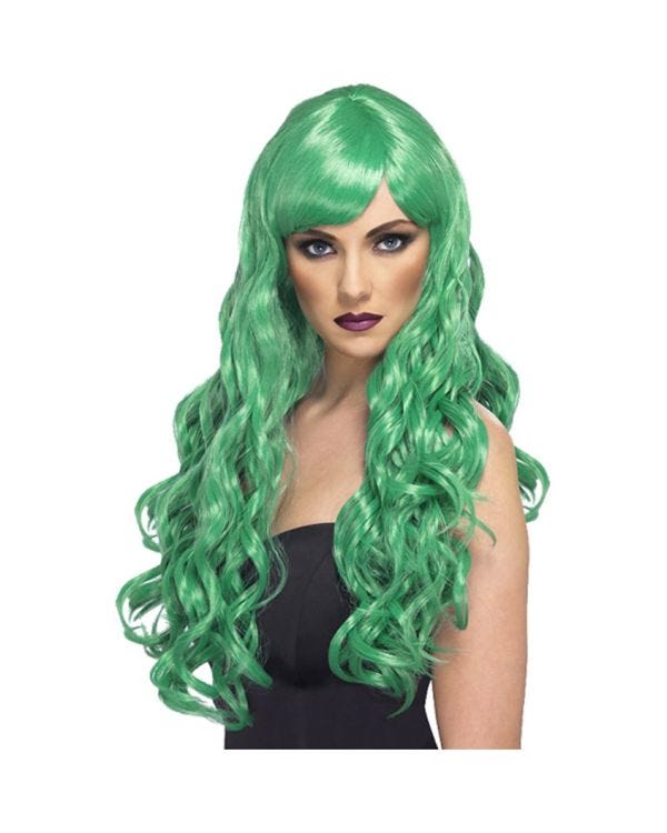 Green Desire Long Curly Wig