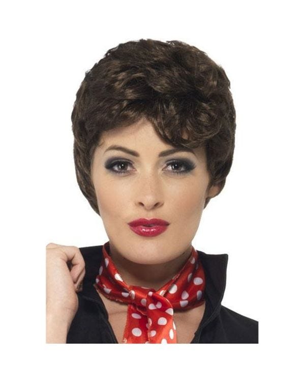Grease Brown Rizzo Wig