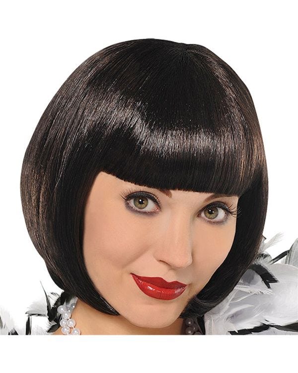 20s Black Flapper Wig