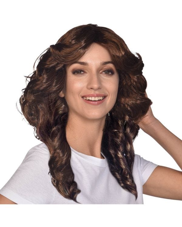 70s Brown Flick Wig