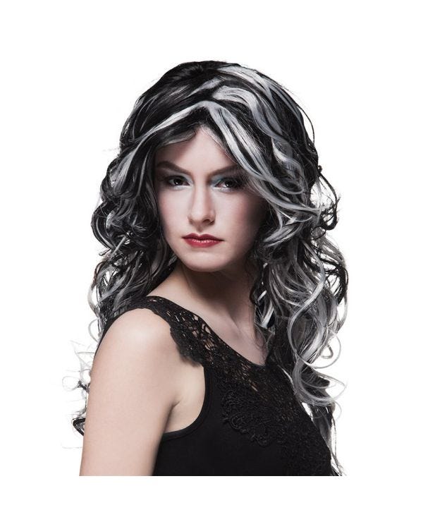 Black &amp; Grey Gothic Wig