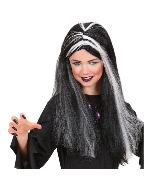 Black &amp; White - Glow in the Dark Wig - Child