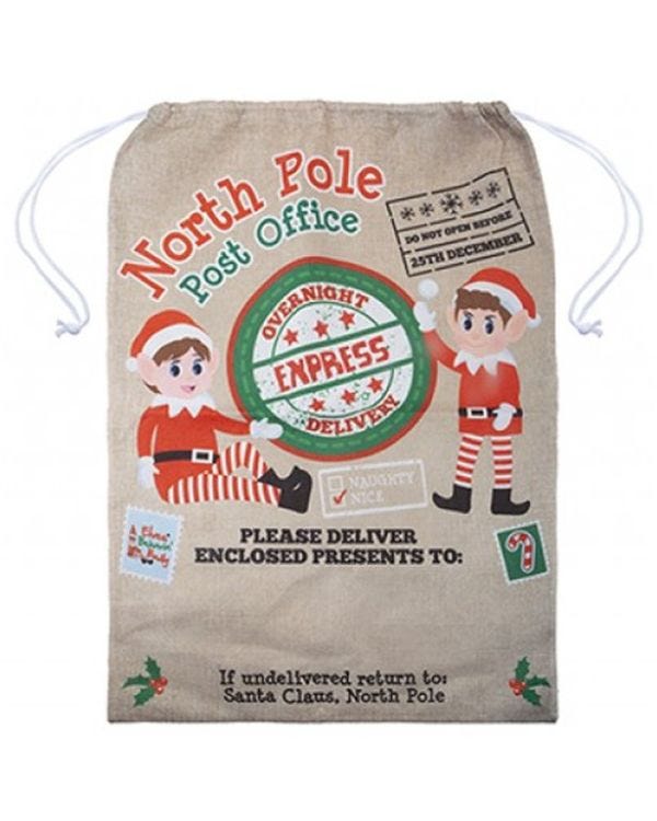 Elf Drawsting Hessian Bag - 68cm