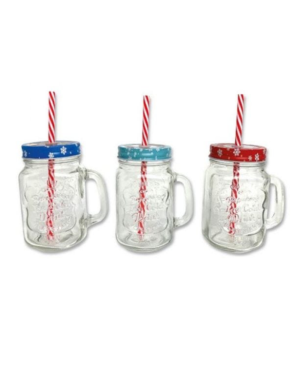 Glass Mason Jar - Assorted Designs