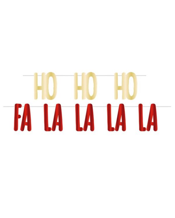 FALALALALA &amp; Ho Ho Ho Letter Banners - 2m (2pk)