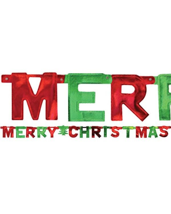 &quot;Merry Christmas&quot; Letter Banner - 1.5m