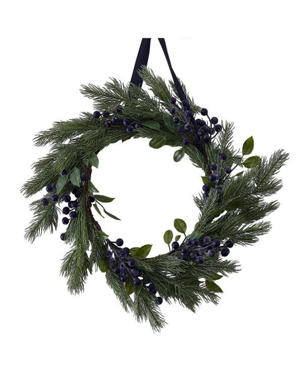 Foliage Wreath with Sloe Berries - 40cm