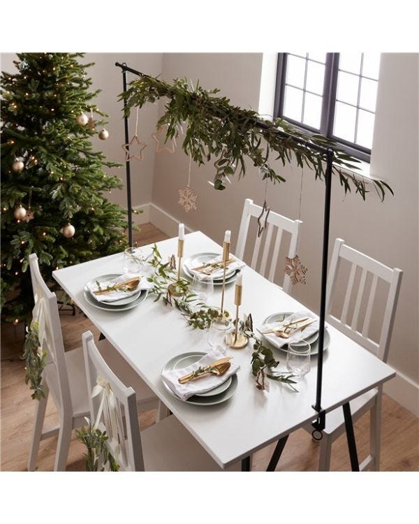 Black Metal Table Clamp - 2.4m x 88cm