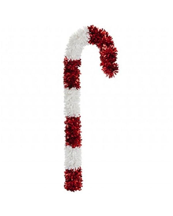 Tinsel Candy Cane Decoration - 76cm