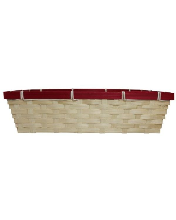 Natural &amp; Red Christmas Hamper Basket - 42cm