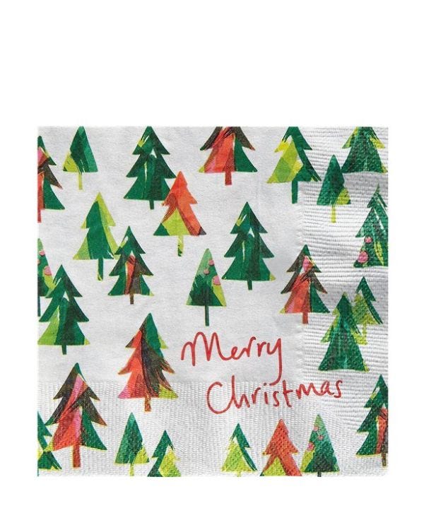 ECO Merry Christmas Tree Napkins - 33cm (20pk)