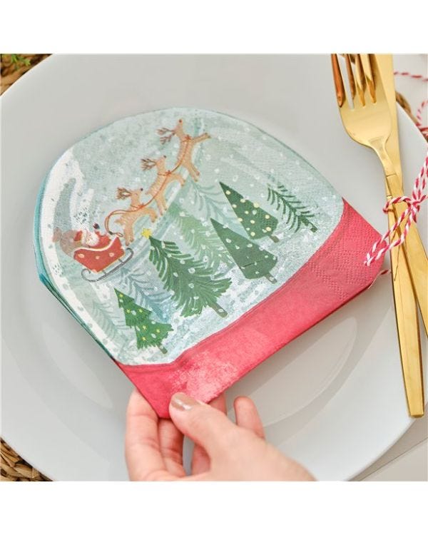 Snowglobe Paper Napkins - 33cm (16pk)