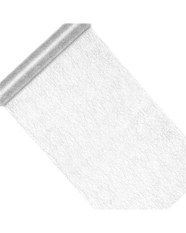 Silver Mesh Table Runner - 9m
