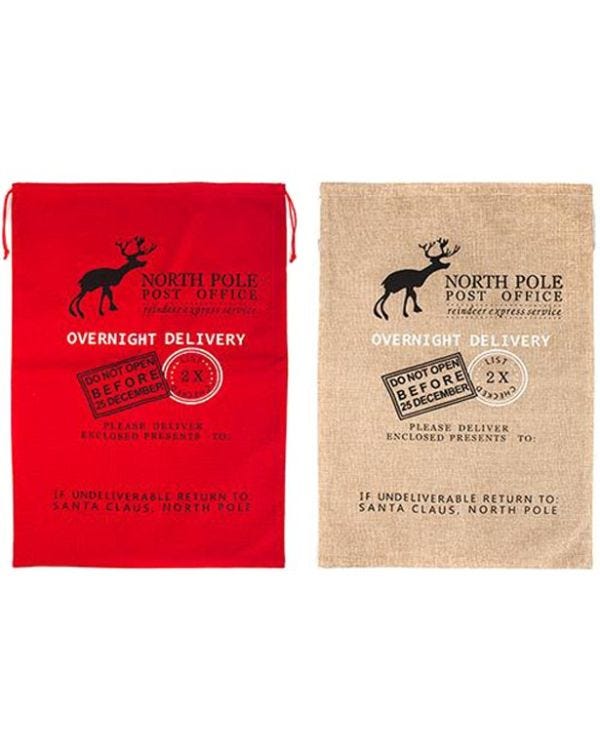 Luxury Printed Jute Sack - 70 x 50cm