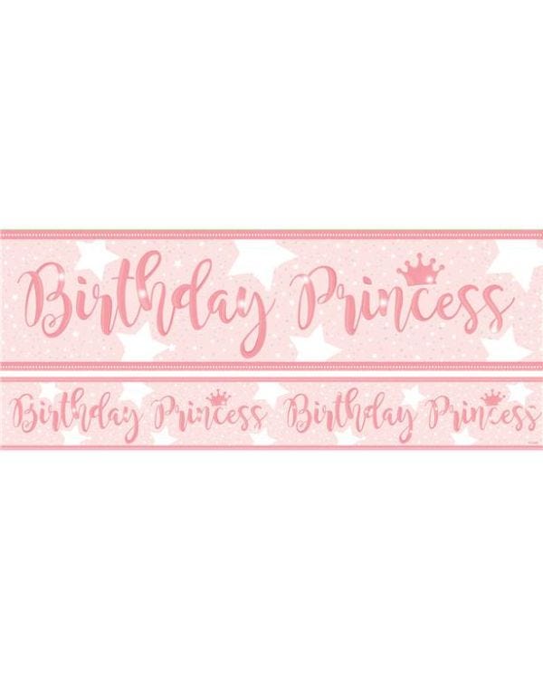 Birthday Princess Paper Banners - 1m (3pk)