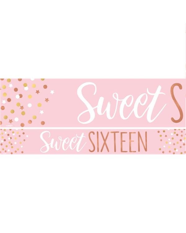 Sweet Sixteen Paper Banners - 1m (3pk)