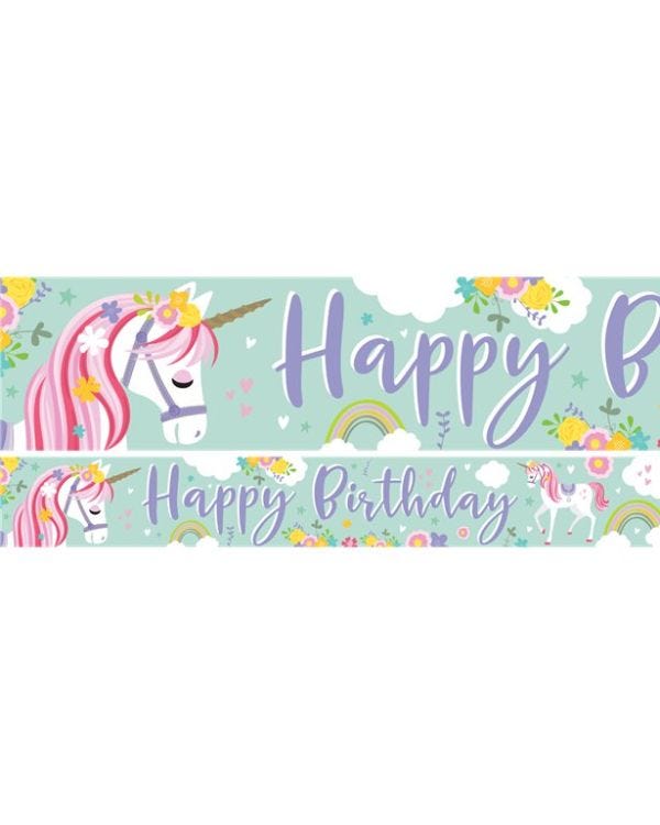 Magical Unicorn Paper Banners - 1m (3pk)