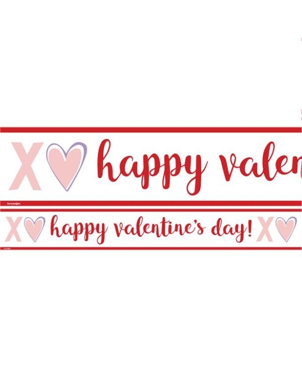 Happy Valentine&#039;s Day Paper Banners - 1m (3pk)