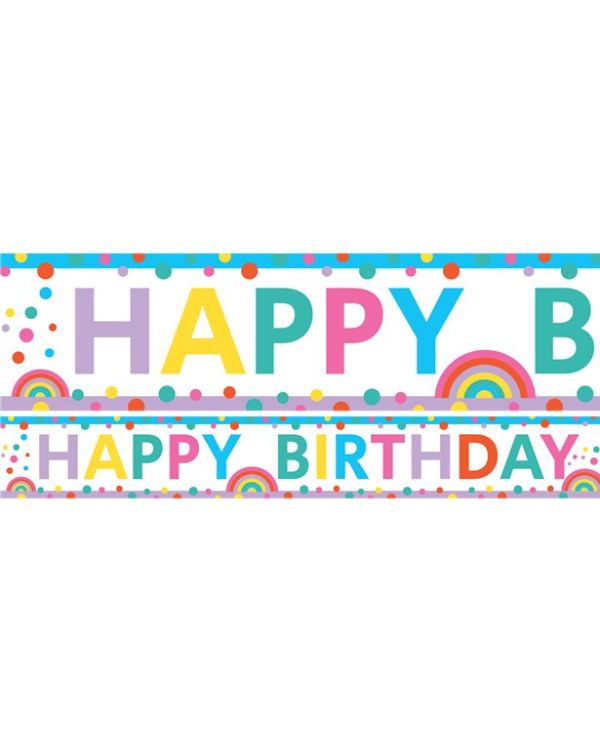 Rainbow Party Paper Banners - 1m (3pk)