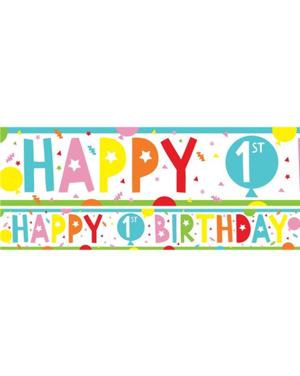 1st Birthday Paper Banners - 1m (3pk)