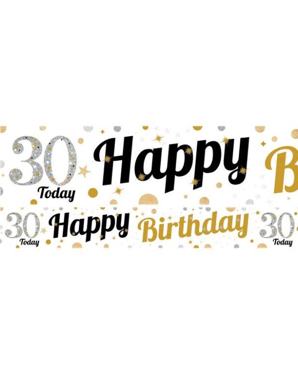 30th Birthday Paper Banners - 1m (3pk)