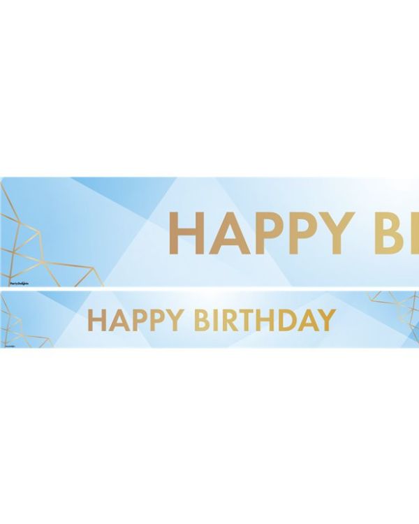 Pastel Blue Happy Birthday Paper Banners - 1m (3pk)