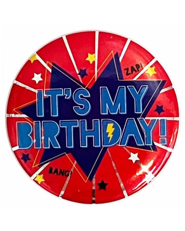 It&#039;s My Birthday Red Hero Badge