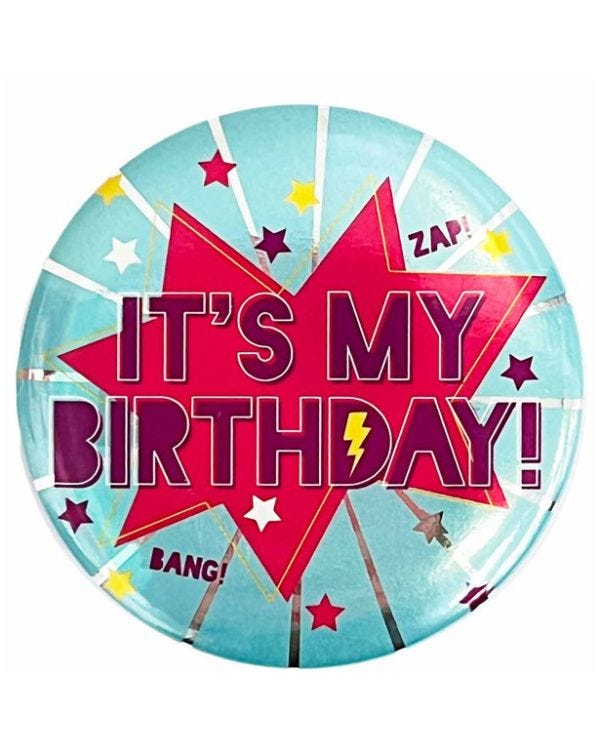 It&#039;s My Birthday Blue Hero Badge