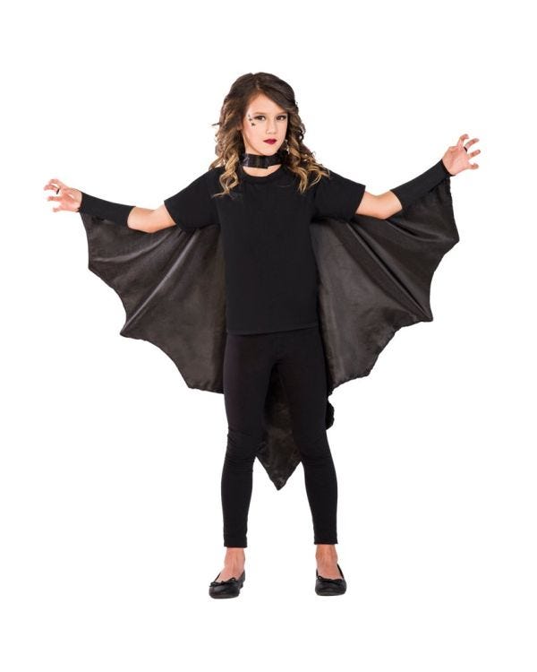 Bat Wing Black Cape - Child