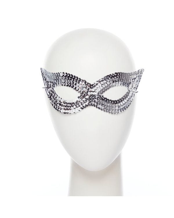 Silver Sequin Mask