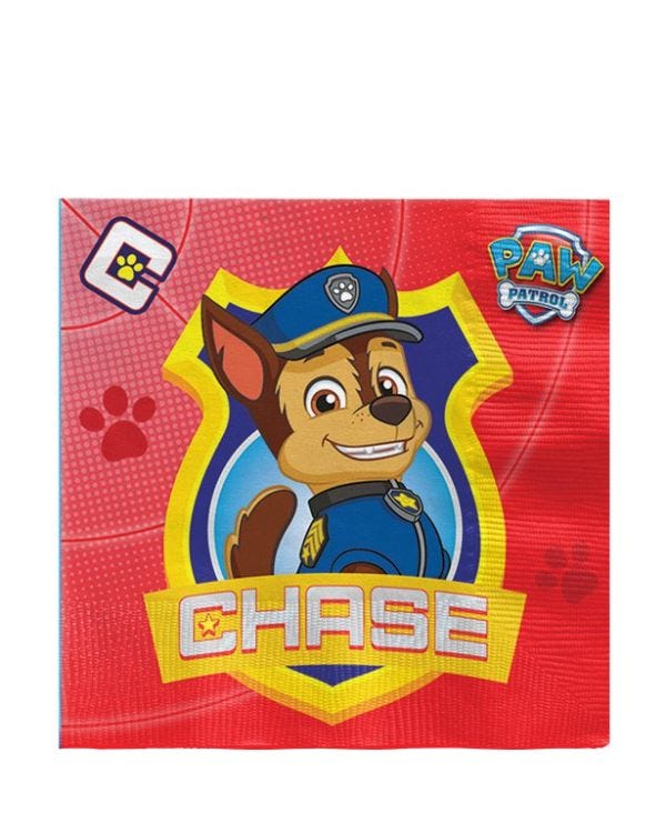 Paw Patrol Chase Paper Napkins - 33cm (16pk)