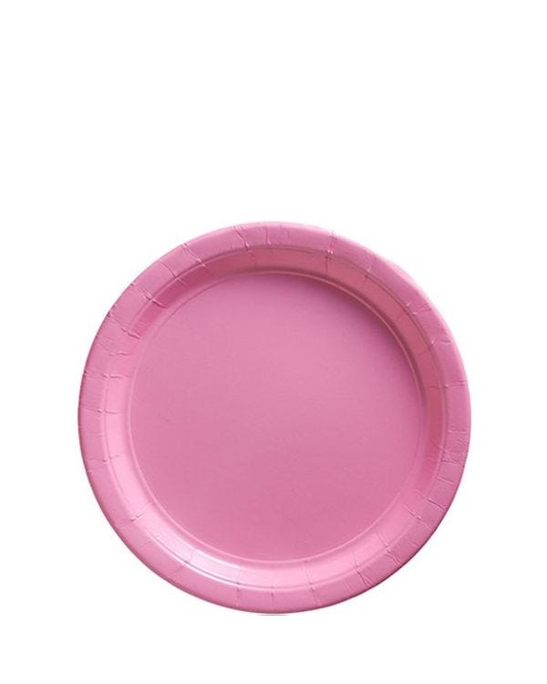 Baby Pink Paper Plates - 18cm (8pk)