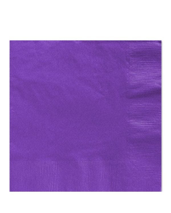 Purple Paper Napkins - 33cm (40pk)