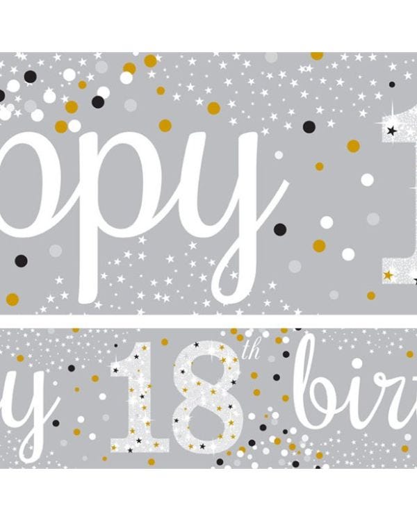 Happy 18th Birthday Celebration Paper Banners - 1m (3pk)