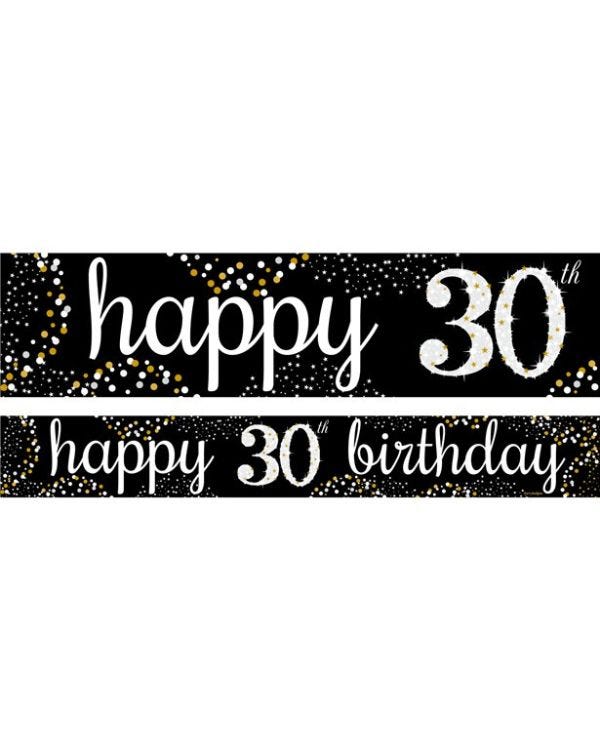 Happy 30th Birthday Paper Banners - 1m (3pk)