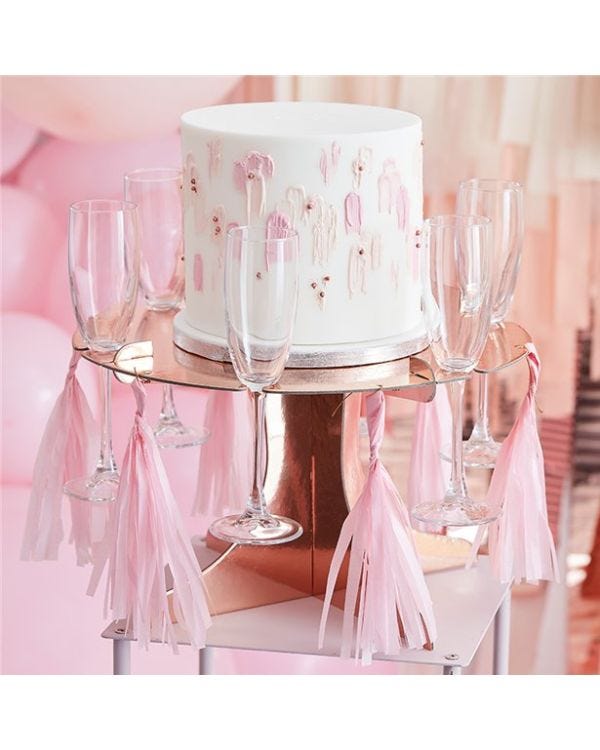 Rose Gold Cake &amp; Drinks Stand
