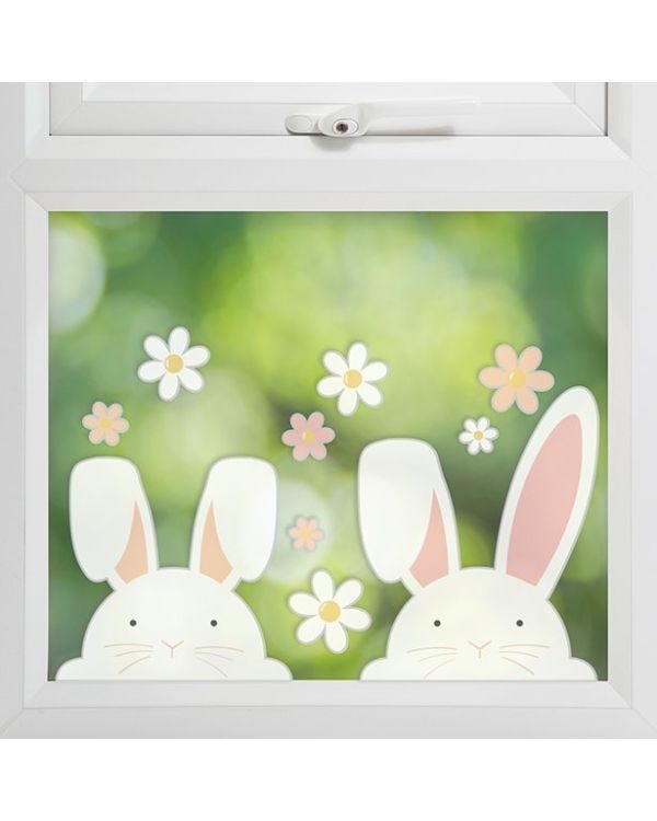 Peeking Bunny Window Stickers (2pk)