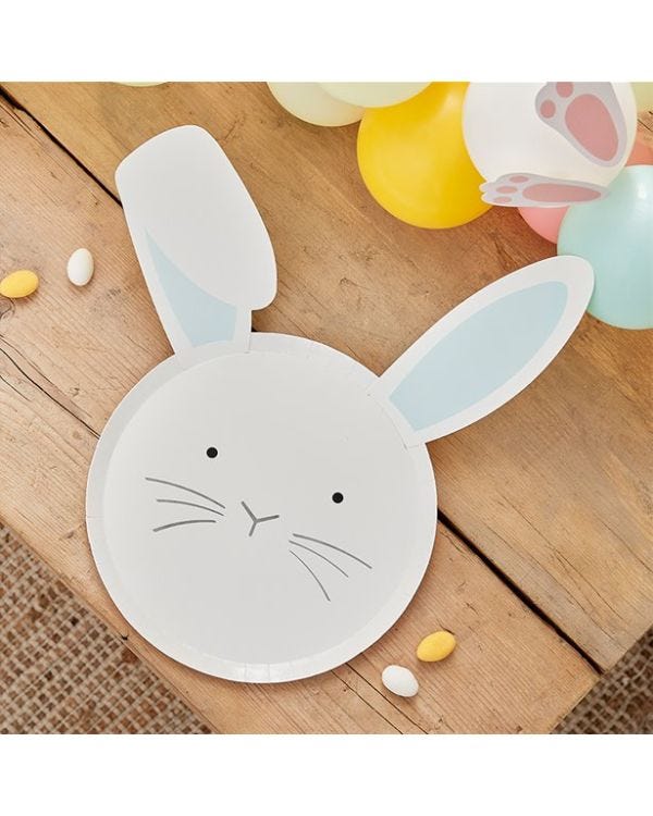 Easter Bunny Paper Plates - 25cm (8pk)