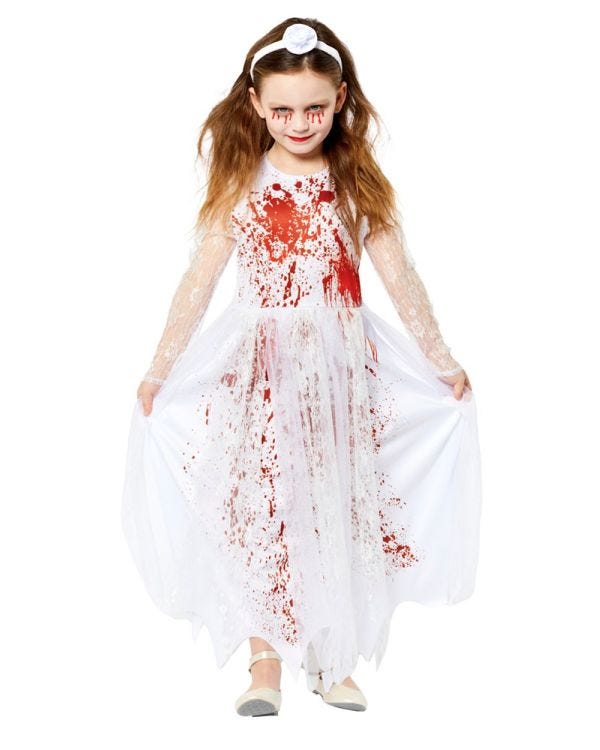 Bloody Bride Dress - Child and Teen Costume