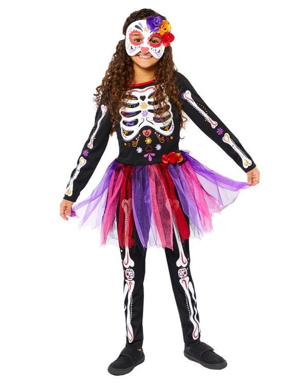 Day of the Dead Dress - Child Costume