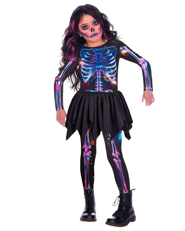 Recycled Skeleton Girl - Toddler and Child Costume