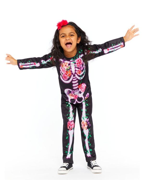 Floral Skeleton - Child Costume