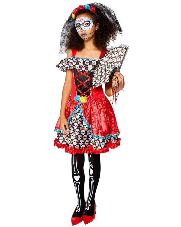 Sugar Skull Senorita - Teen Costume