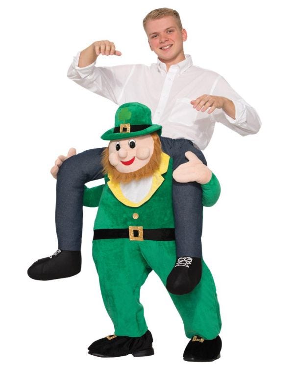 Piggyback Leprechaun - Adult Costume
