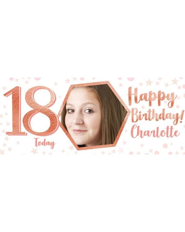 18th Glitz &amp; Glamour Personalised Banner