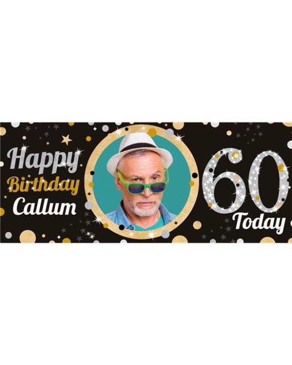 60th Birthday Sparkling Celebration Banner